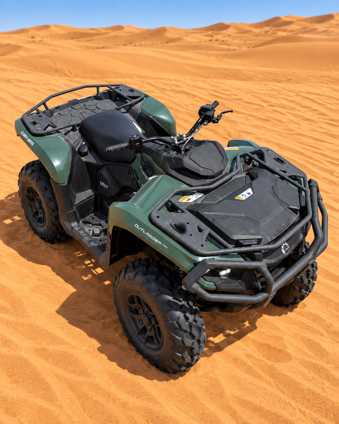Vue du dessus du Can-Am Outlander PRO 570 dans le désert